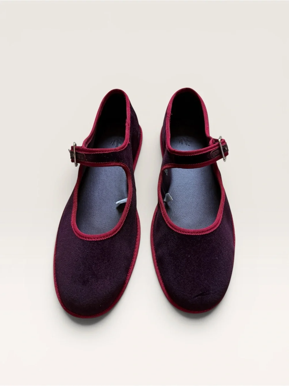 Universal Thread Burgundy Velvet Mary Jane Flats Size 9.5 Balletcore